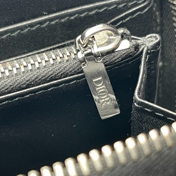 Dior Long Zipped Wallet Beige and Black Dior Oblique Jacquard - Preowned - Picture 11 of 13